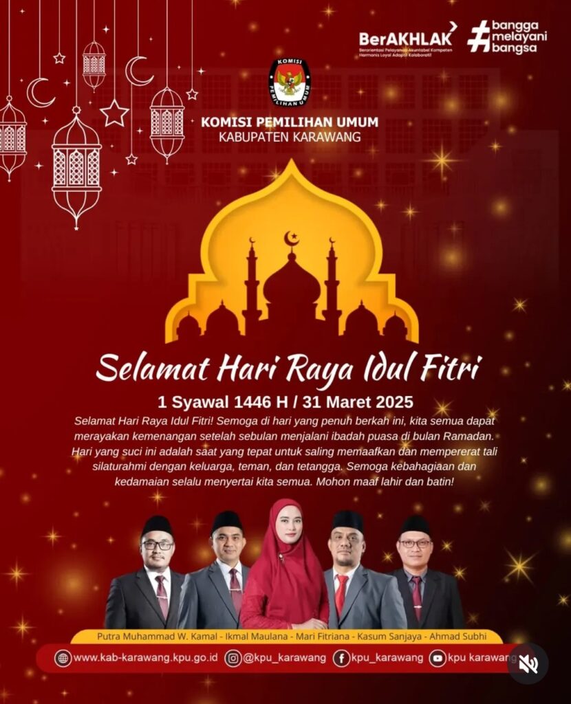 KPU Karawang Rayakan Idul Fitri 1446 H dengan Penuh Kebersamaan