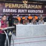 Satresnarkoba Polrestabes Makassar Musnahkan 11 Kg Barang Bukti Narkotika Hasil Ungkap Kasus