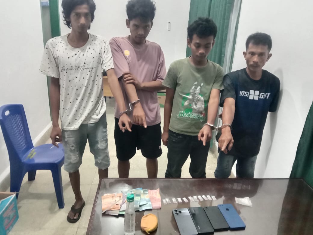 Kodim 0207/Simalungun Gempur Peredaran Narkoba, 2,5 Gram Sabu dan Empat Pelaku di Amankan