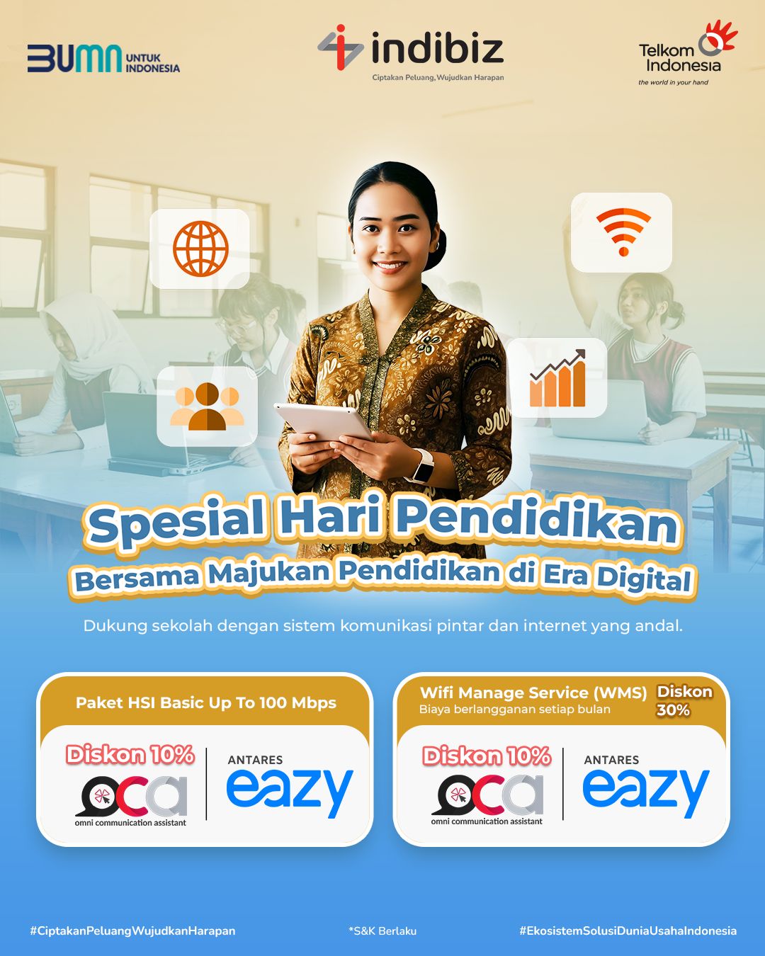 Indibiz Hadirkan Promo Spesial Hari Pendidikan Nasional untuk Mempermudah Digitalisasi Sekolah