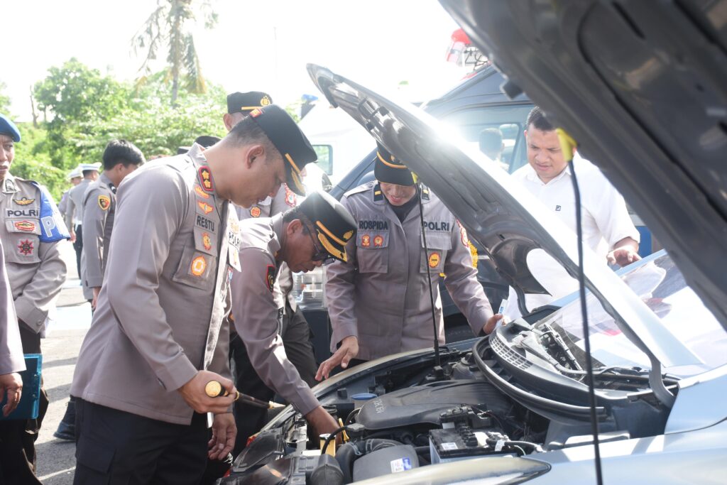 Dukung Tugas Lapangan, Kapolres Bulukumba Cek Kendaraan Dinas Personel