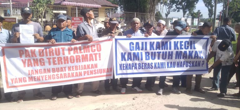 Ratusan Pensiunan Ex PTPN III Medan Demo, Gruduk Kantor Distrik Asahan