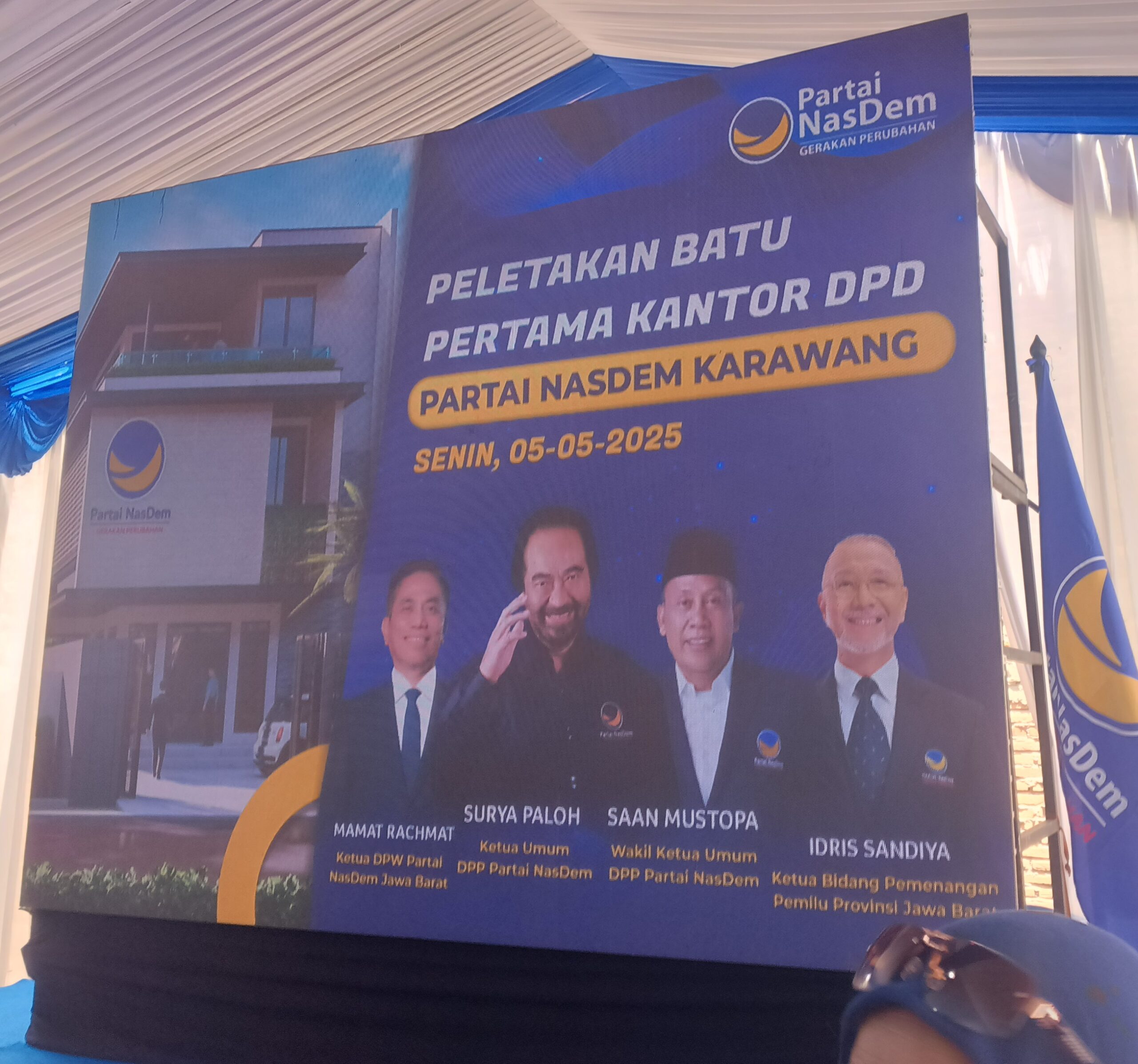 Peletakan Batu Pertama Kantor DPD Partai NasDem Karawang, Simbol Eksistensi dan Komitmen untuk Rakyat