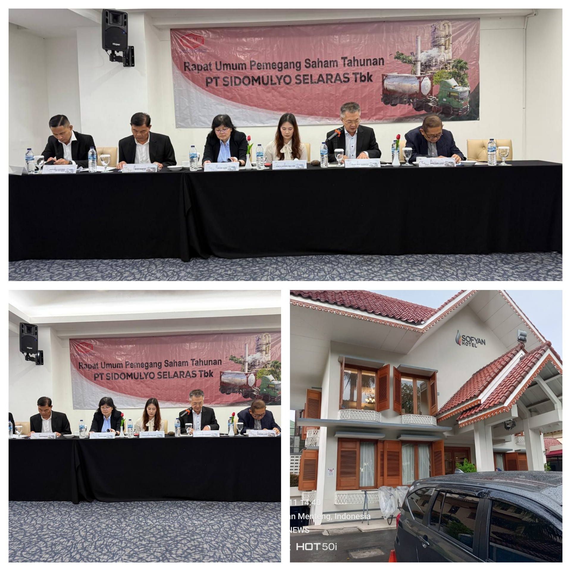 RUPS PT SIDOMULYO SELARAS TBK DI SOFYAN HOTEL JAKARTA