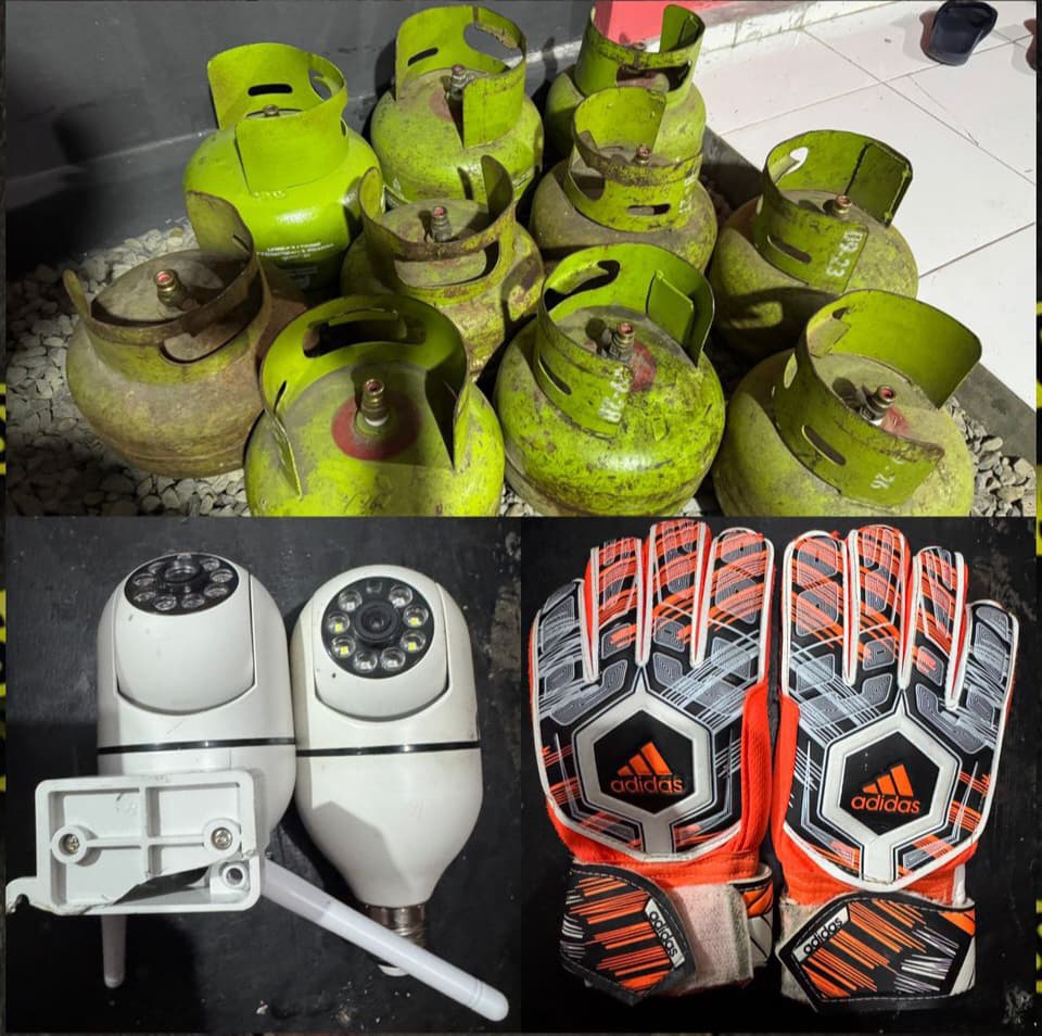 Tiga Terduga Pelaku Pencurian Tabung Gas 3 Kg Diamankan Polisi