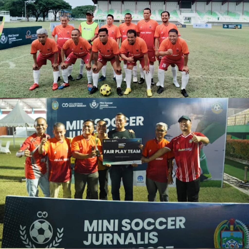 Turnamen Mini Soccer Medan Jurnalis Championship 2025 Sukses, Tim Wartawan Polda Sumut Raih ‘Fair Play Team