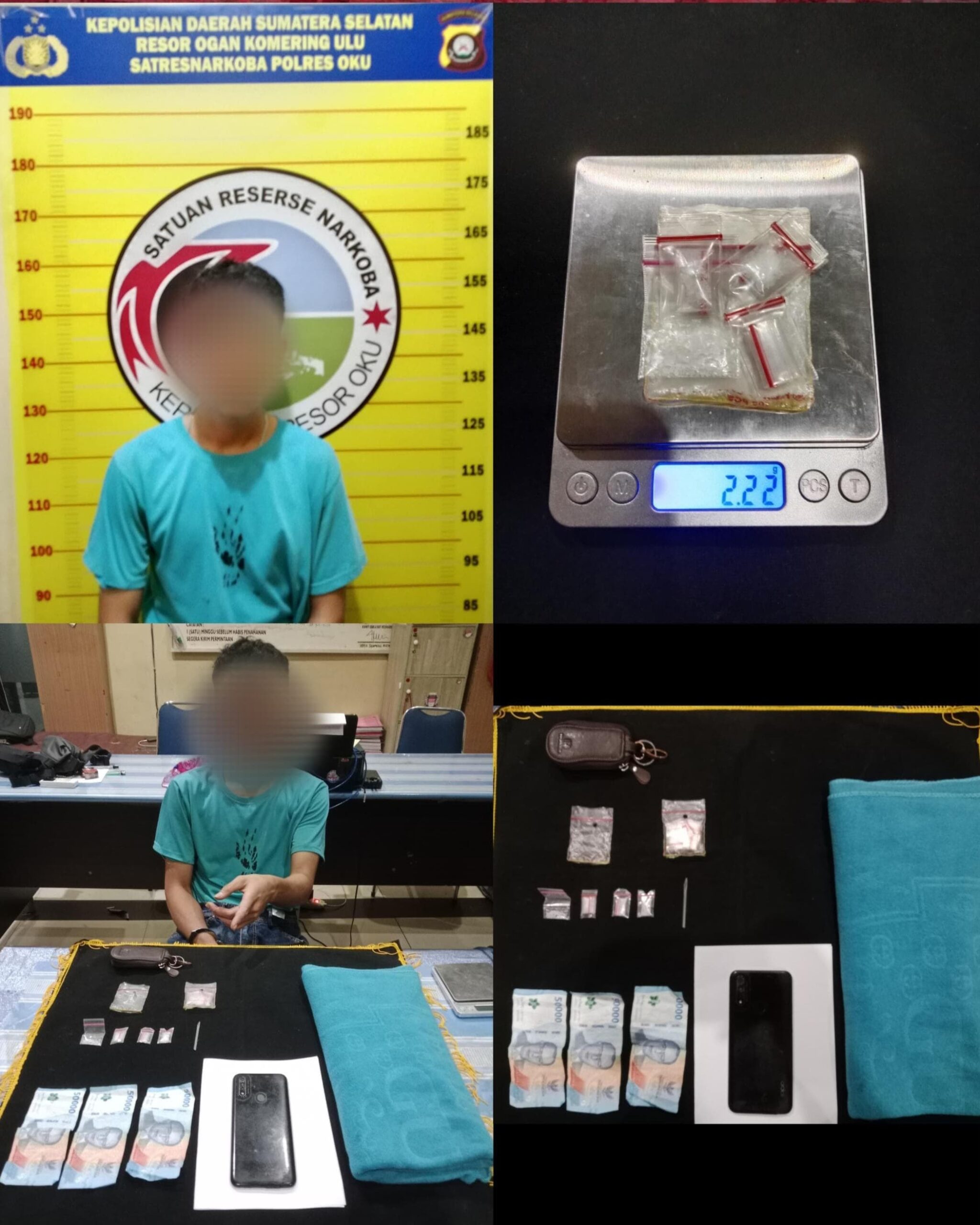 Digulung di Pinggir Sungai, Pengedar Sabu Kelas Teri Diamankan Satresnarkoba Polres OKU dengan 2,22 Gram Sabu!