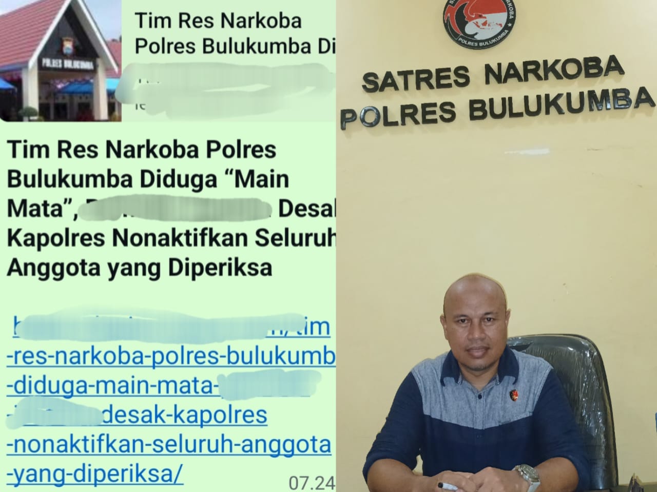 Kasat Narkoba Polres Bulukumba Bantah Dugaan Praktik “86” dalam Penanganan Kasus Narkoba di Kajang