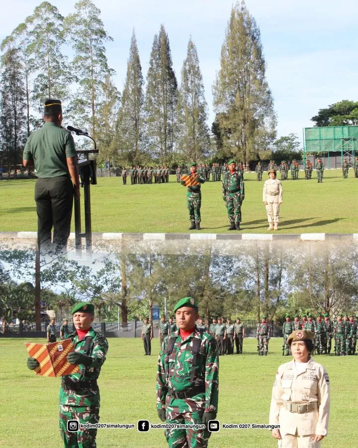 Pimpin Pelaksanaan Upacara Bendera 17-an, Dandim 0207/Simalungun Ajak Prajurit Tingkatkan Semangat Dalam Melaksanakan Tugas
