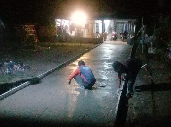 Ketum DPP LSM ELANG MAS : TPK dan LPMD Desa Sukamaju Diduga Menjual Cor Beton ke Pemilik Warung.