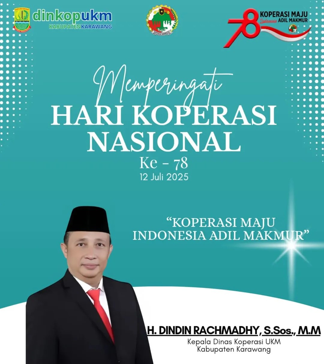 DINAS KOPERASI DAN UKM KABUPATEN KARAWANG MEMPERINGATI HARI KOPERASI NASIONAL KE-78