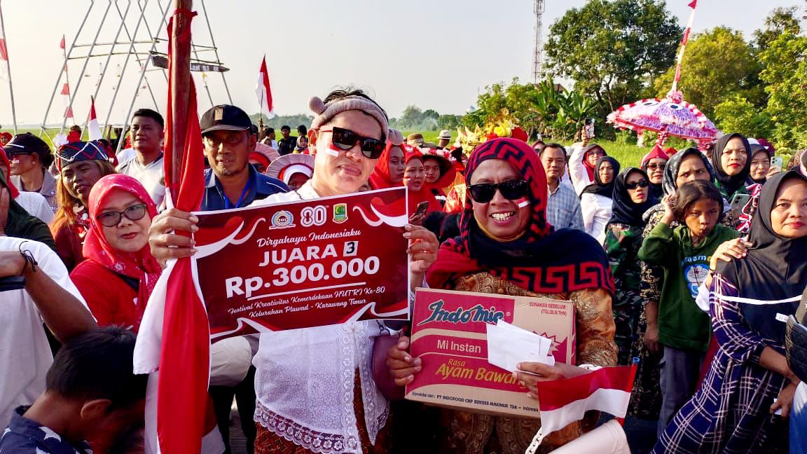 Ribuan Warga Plawad Meriahkan Karnaval HUT ke-80 RI Plawad Lembur Aing