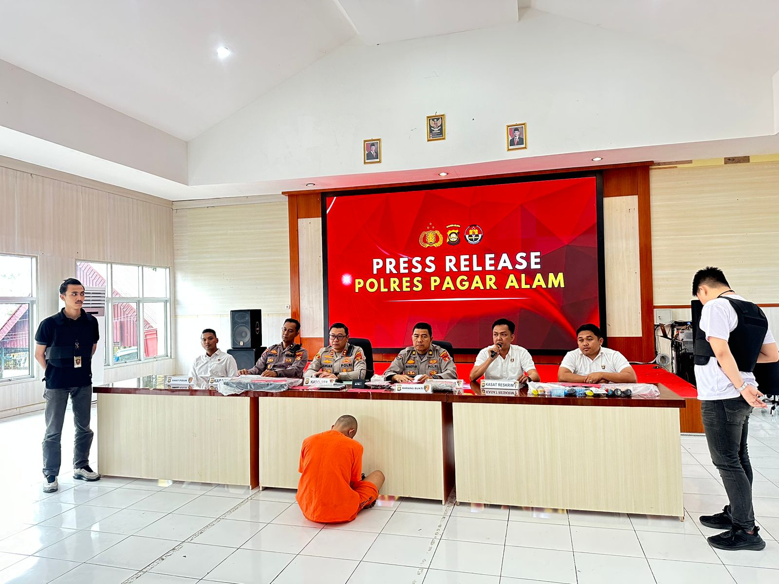 SatReskrim Polres Pagar Alam Amankan Pelaku Pencuri, Pembobolan Alfamart di Tumbak Ulas.
