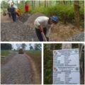 Pembangunan Jalan Lapen di Desa Gedung Raja, Warga Sambut Antusias