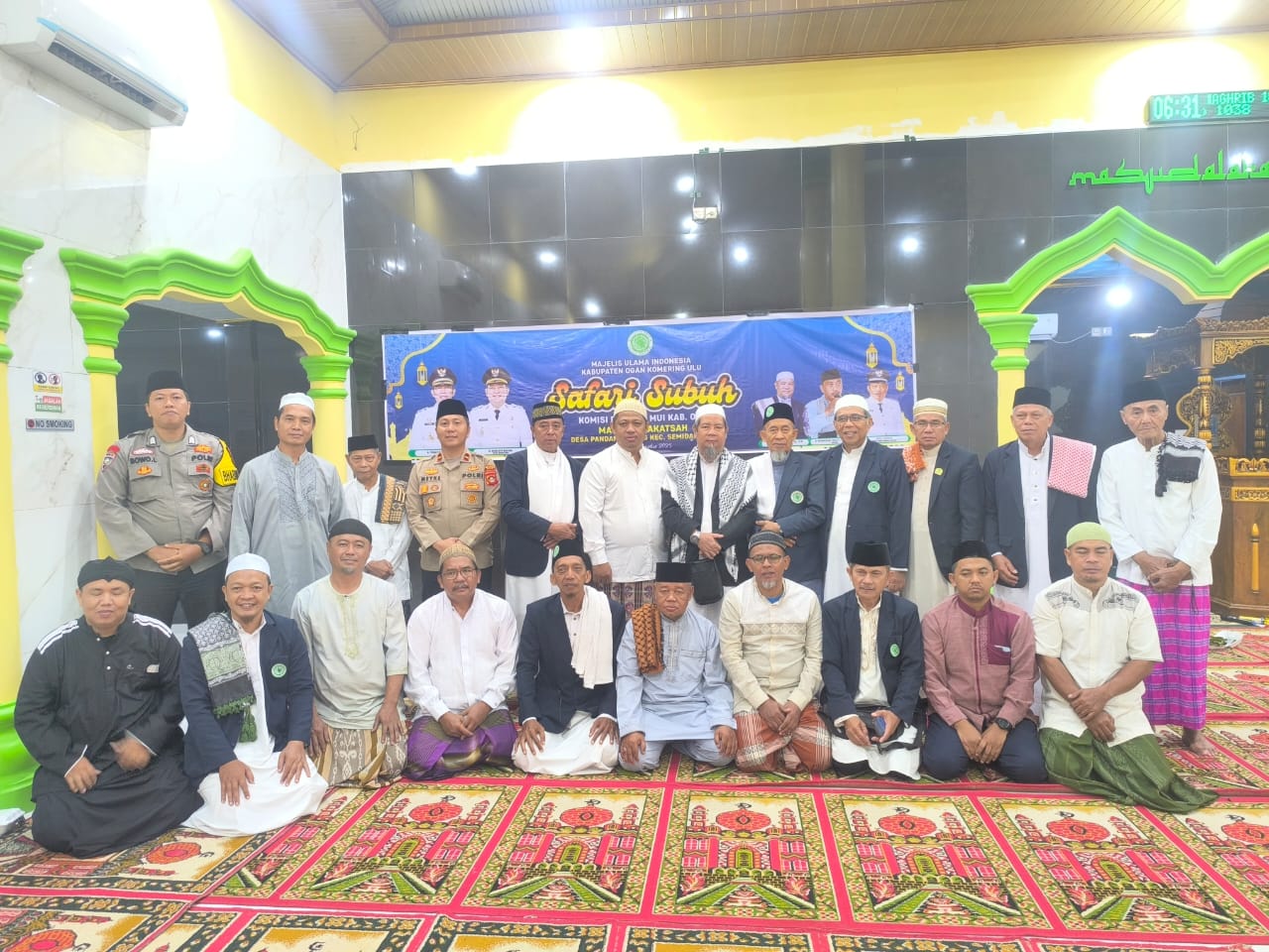 Sinergi Ulama, TNI, dan Polri Warnai Safari Subuh MUI OKU di Desa Pandan Dulang