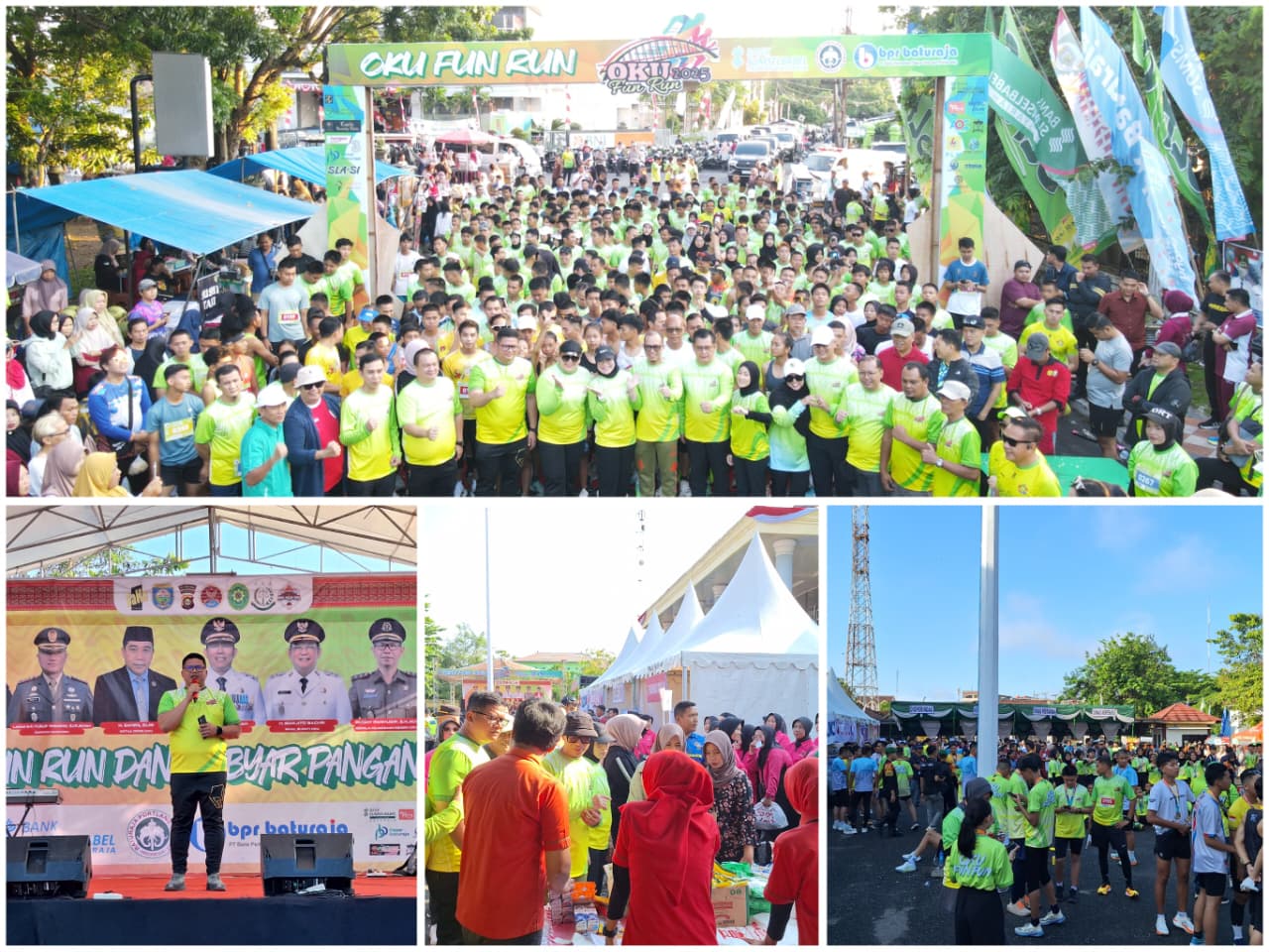 Ribuan Warga Ramai-ramai di Gedung DPRD OKU, Fun Run Berlanjut Pesta Belanja Pangan Murah!