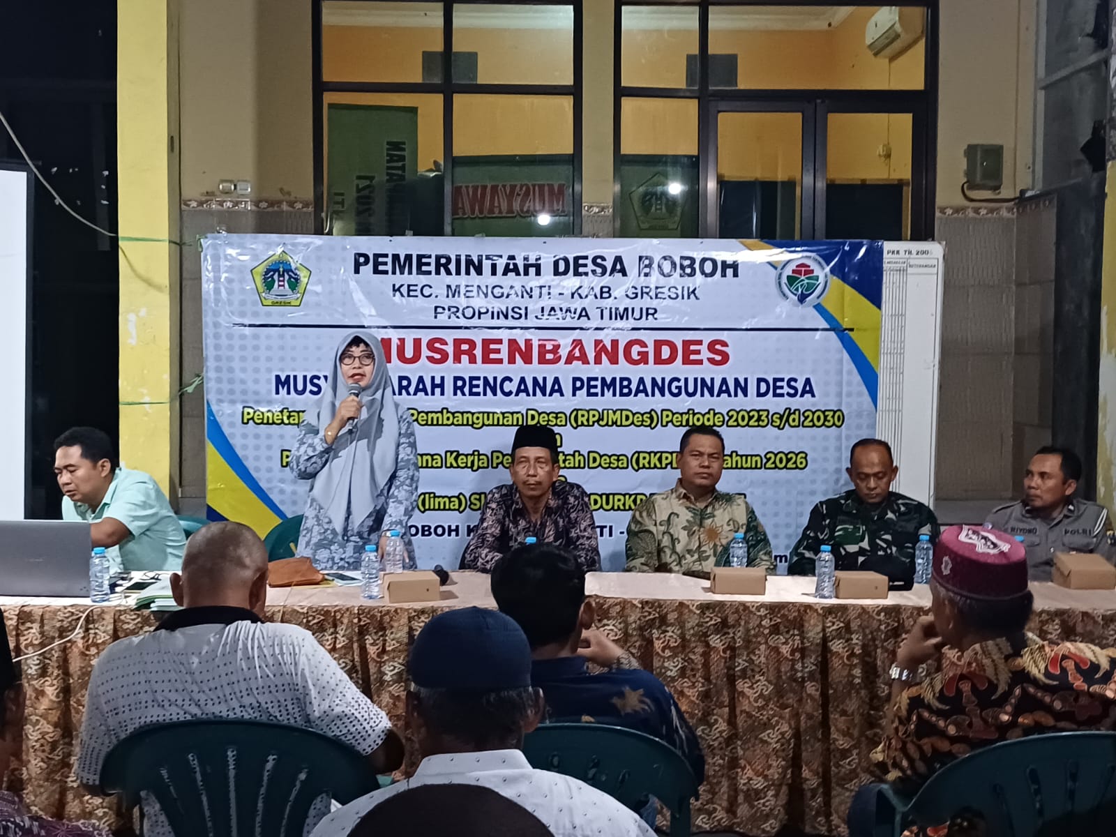 Babinsa Koramil Menganti Hadiri Musrenbangdes Boboh Bahas Rencana Pembangunan Tahun 2026–2027