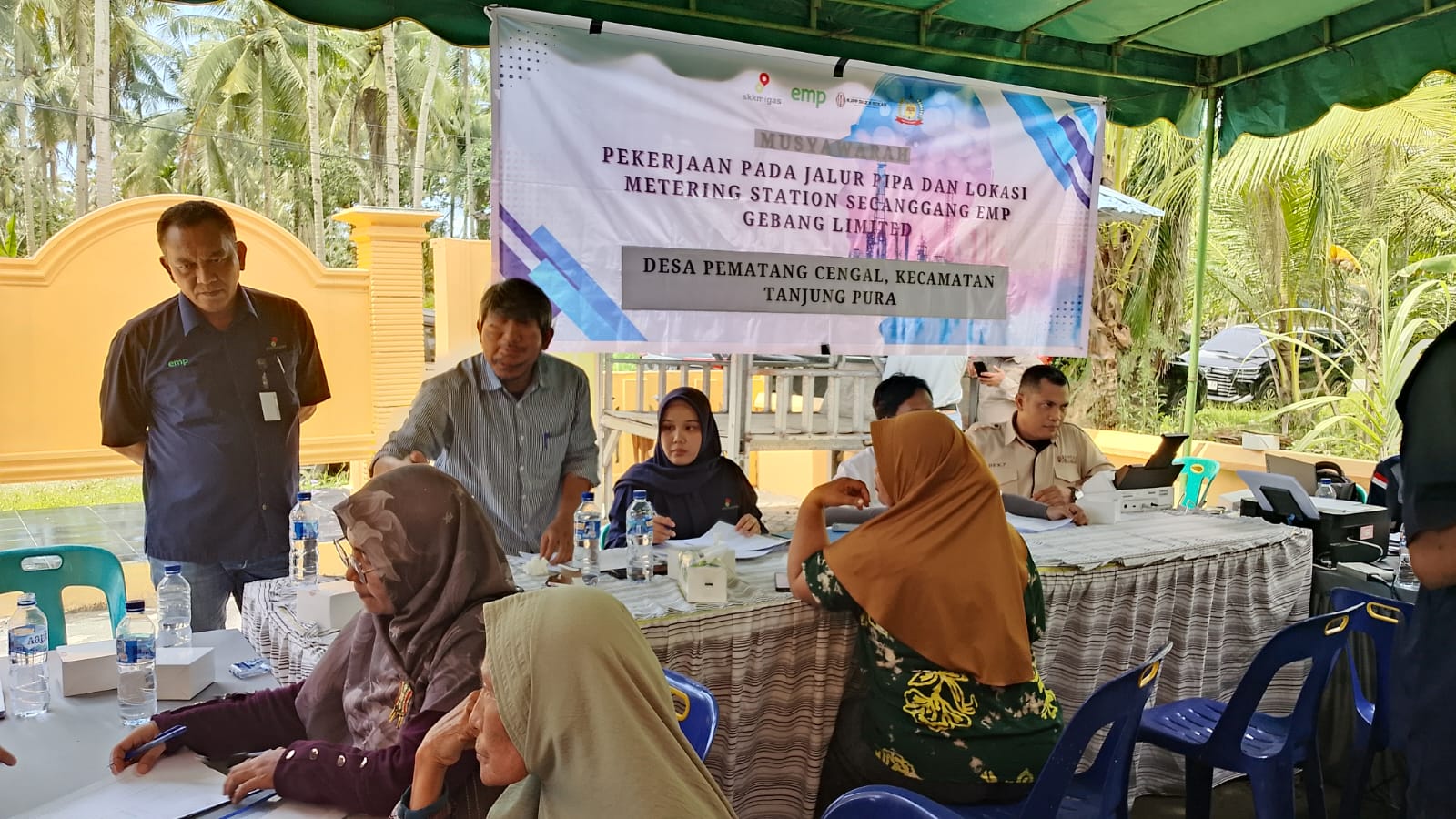 EMP Gebang Limited dan SKK Migas Gelar Sosialisasi Jalur Pipa dan Metering Station di Desa Pematang Cengal
