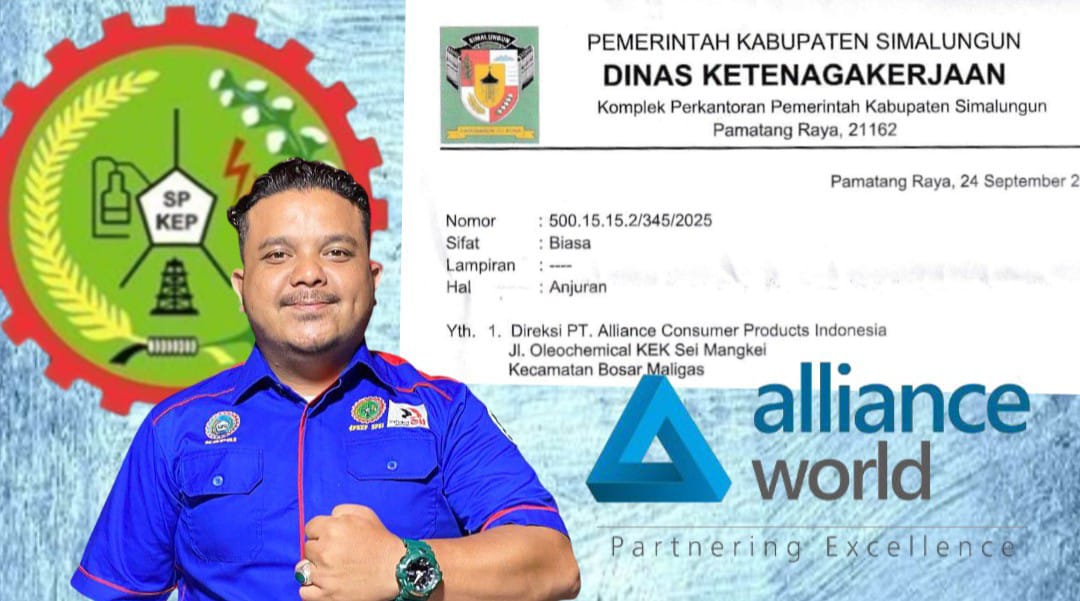 PT. Alliance Dianjurkan Pekerjakan Kembali 2 Buruh Di PHK, Disnaker Simalungun Keluarkan Surat Anjuran.