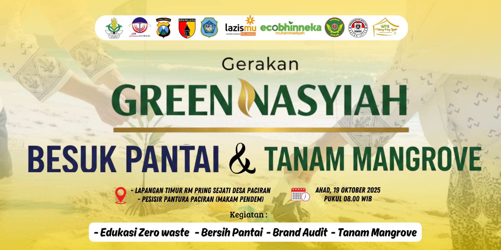 Green Nasyiah Ajak Warga Paciran Peduli Lingkungan Lewat Aksi Tanam Mangrove dan Bersih Pantai