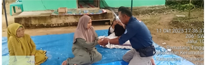 Pengurus DPC LSM ELANG MAS Pelalawan Riau , Sambangi Keluarga Almarhum Panglima DPC Pelalawan. 