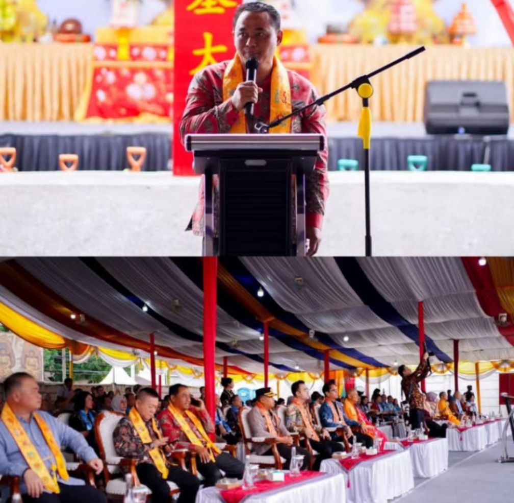 Wali Kota Medan Rico Waas Hadiri Peletakan Batu Pertama Vihara Bhoga Prajna di Medan Area