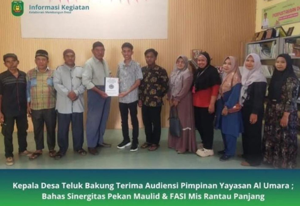 Pemerintah Desa Teluk Bakung Terima Audiensi Yayasan Al-Umara MIS Rantau Panjang Bahas Sinergitas Pekan Maulid dan Festival Anak Sholeh Indonesia