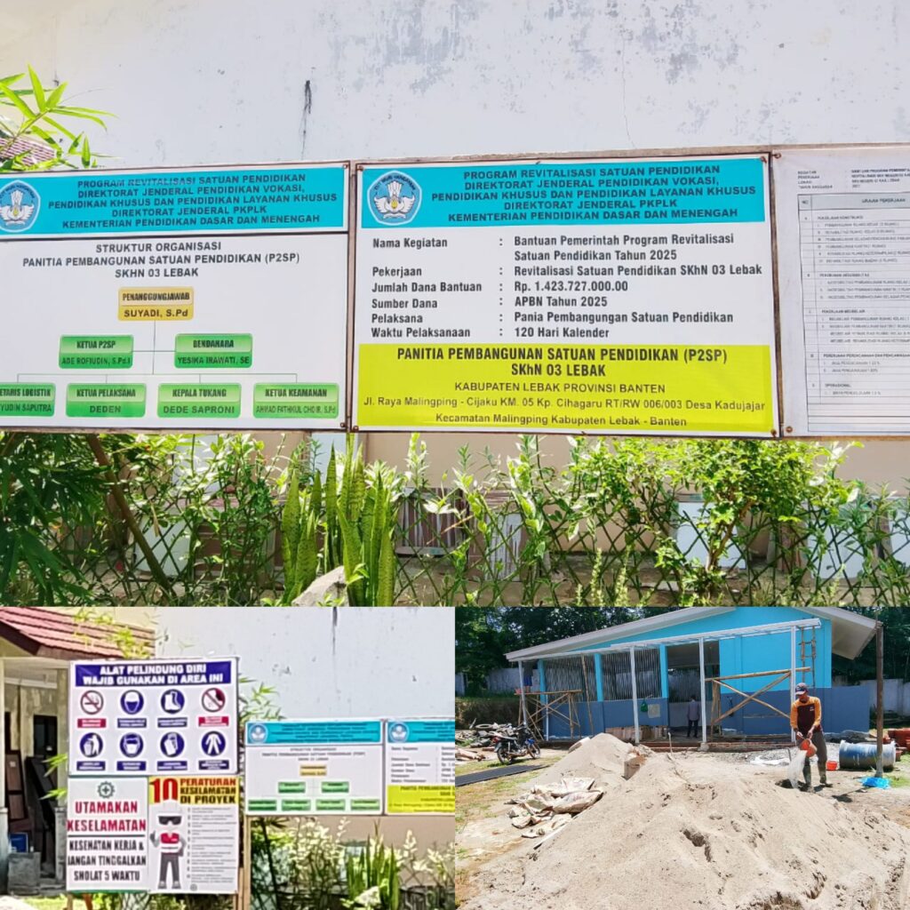 PRevitalisasi Sekolah SKHN 03 Lebak Diduga Abaikan K3 Dan Gunakan Pasir Laut