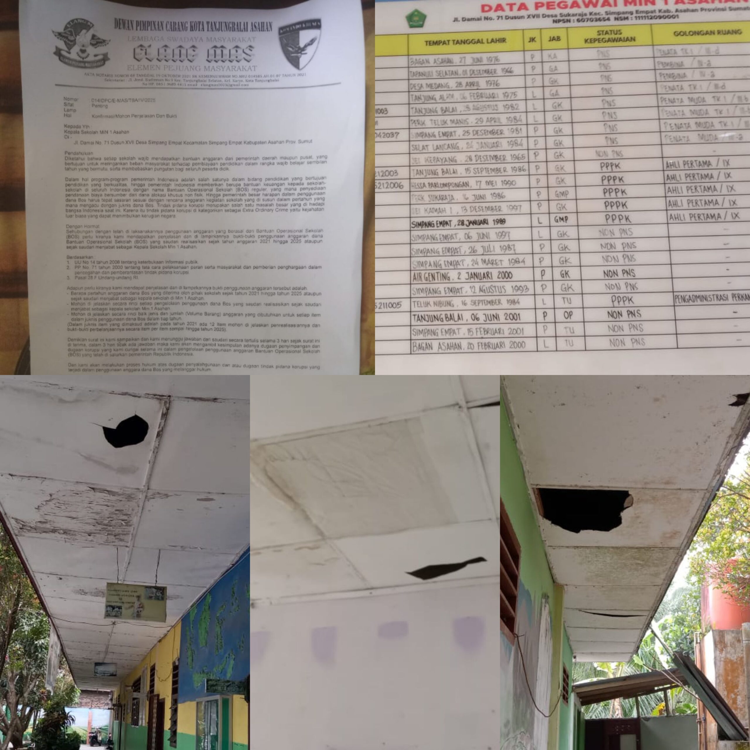 Ketua DPW LSM ELANG MAS Provinsi Sumatera Utara Minta Kejari Asahan Turun; Periksa Dugaan Kasus Korupsi Di MIN l.Asahan.