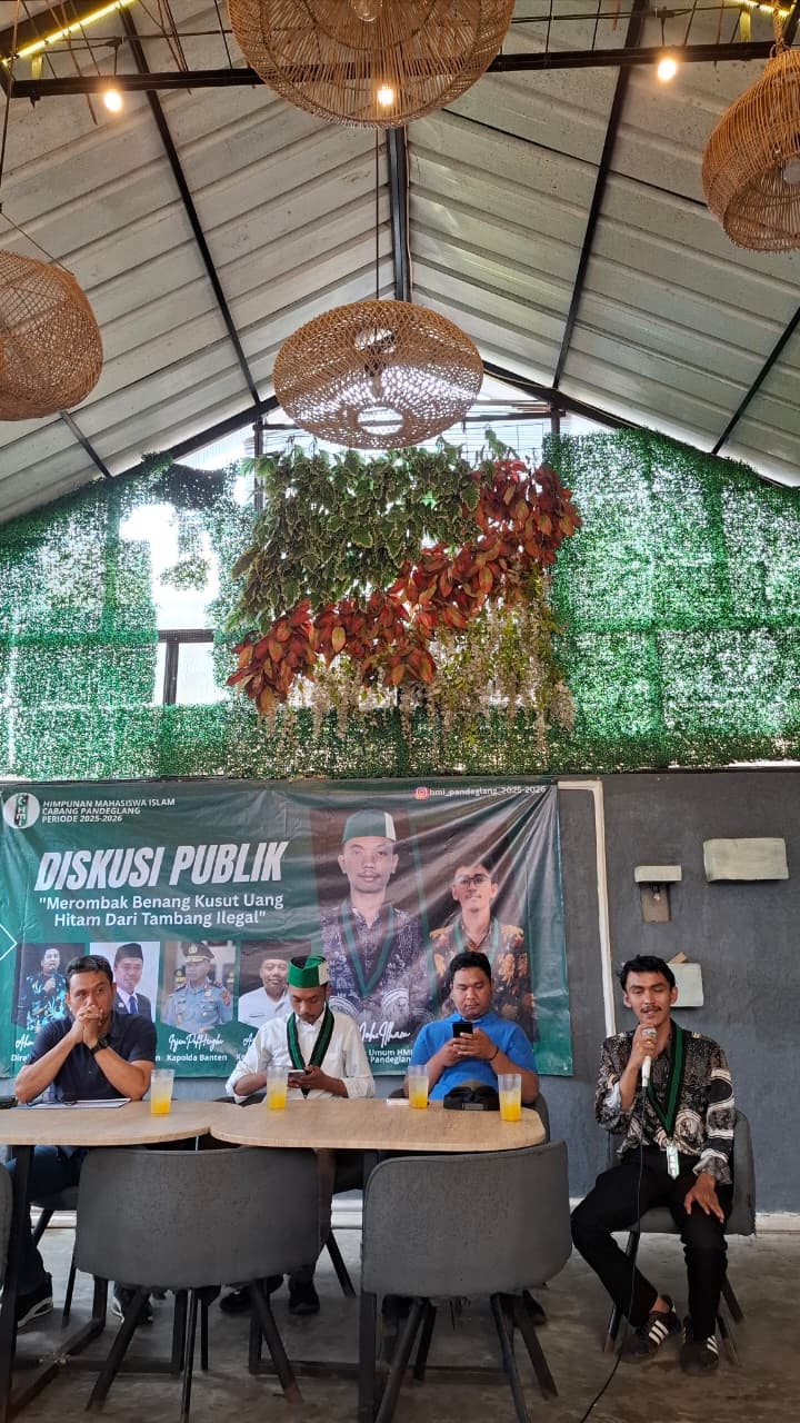 Gelar Diskusi Publik Kaitan Tambang, HMI Cabang Pandeglang Sodorkan Rekomendasj Kebijakan Pembentukan SATGASUS Tambang