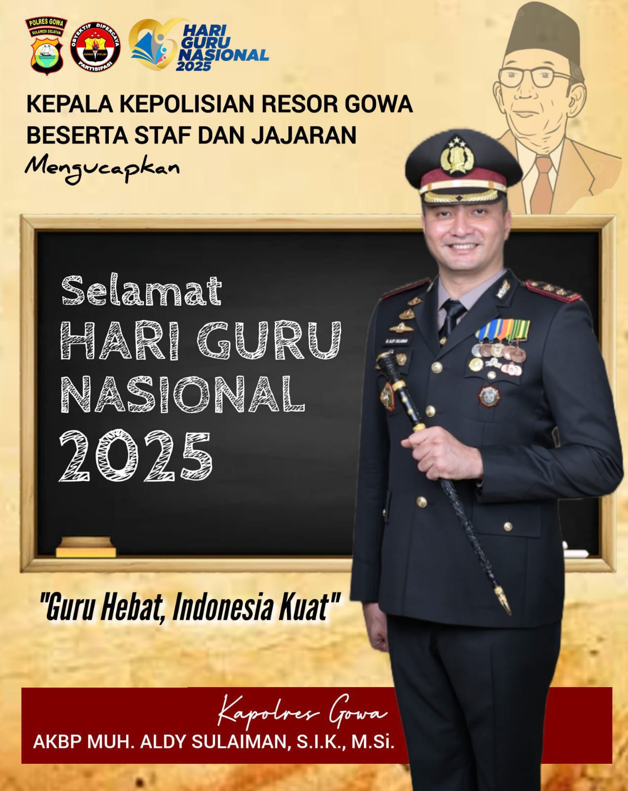 Kapolres Gowa dan Jajaran: Hormat Kami untuk Para Guru Indonesia
