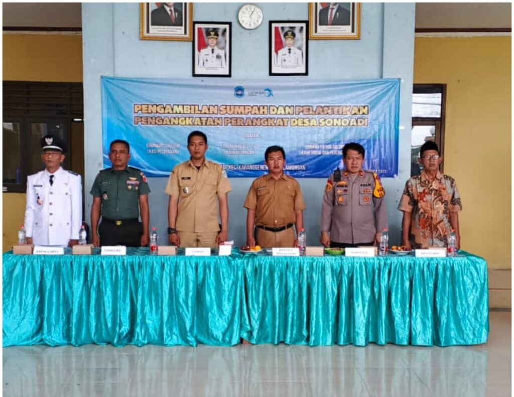 Tiga Perangkat Desa Sonoadi Resmi Dilantik, Kades Harap Tingkatkan Pelayanan kepada Masyarakat