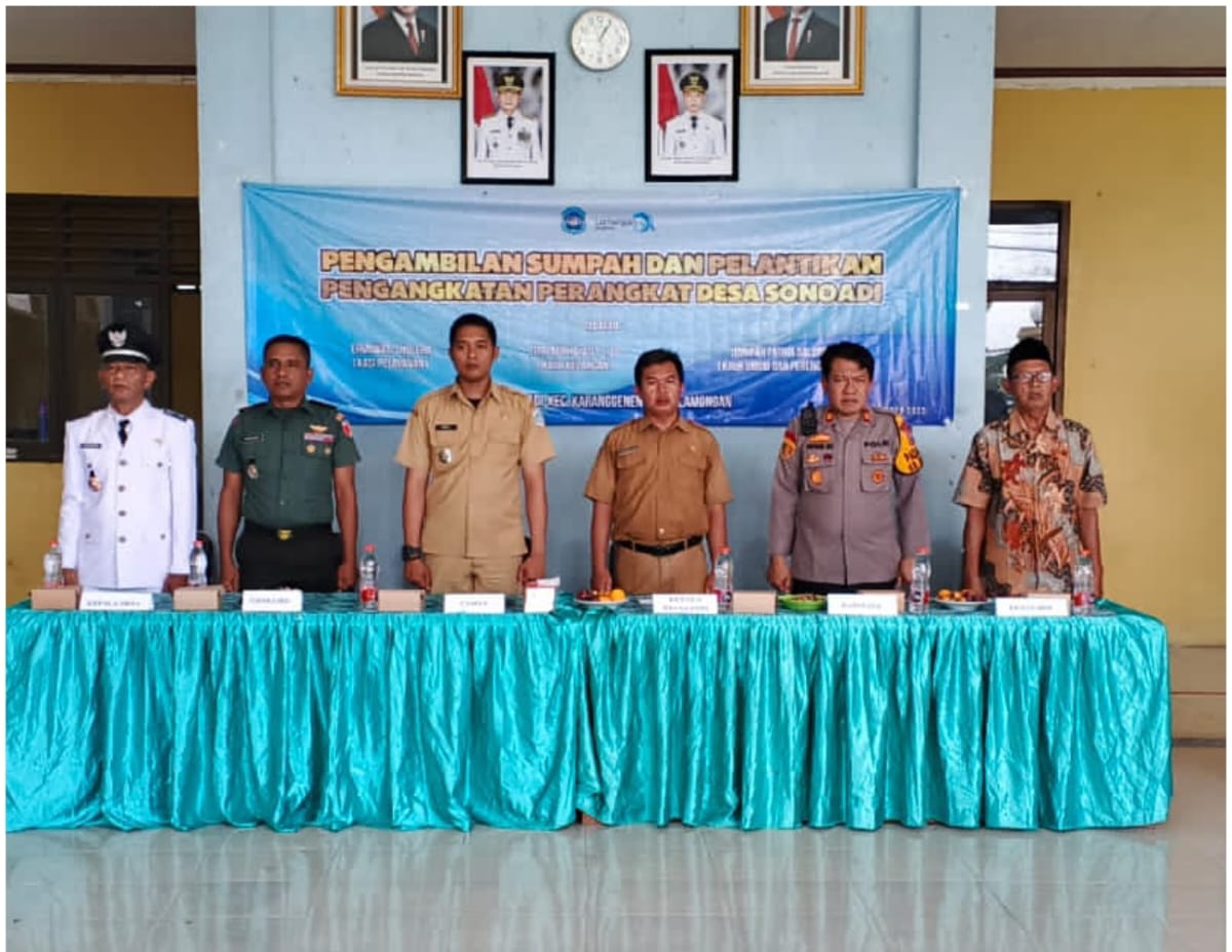 Tiga Perangkat Desa Sonoadi Resmi Dilantik, Kades Harap Tingkatkan Pelayanan kepada Masyarakat