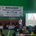 Masyarakat Desa Kertaraharja, Antusias Ikuti Sosialisasi JKN di GOR Badminton, Kecamatan Pedes