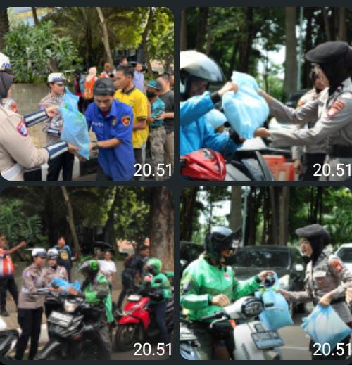 Polda Metro Jaya dan Mitra Gelar Jum’at Peduli bagi Pengemudi Ojol serta PHL