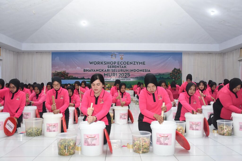Bhayangkari Cabang Bulukumba Berpartisipasi dalam Workshop Eco Enzyme Serentak yang Dipusatkan di Mako Brimob Jakarta