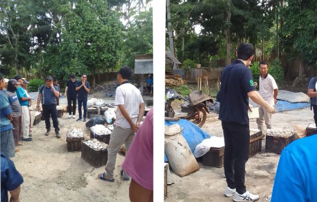 Kunjungan Pihak Pabrik Karet Jambi dan Mr. Sawa dari Jepang ke Desa Gedung Raja Disambut Hangat Warga