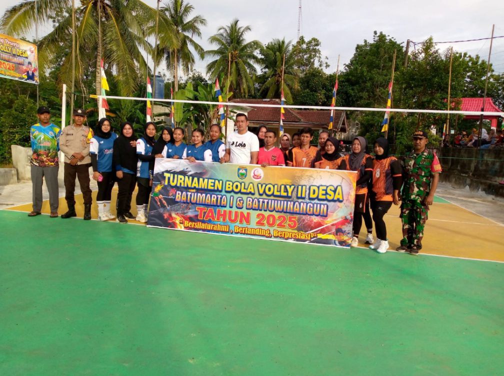 Turnamen Voli Dusun Mekar Sari Dibuka, Bangun Kekompakan Antar Desa