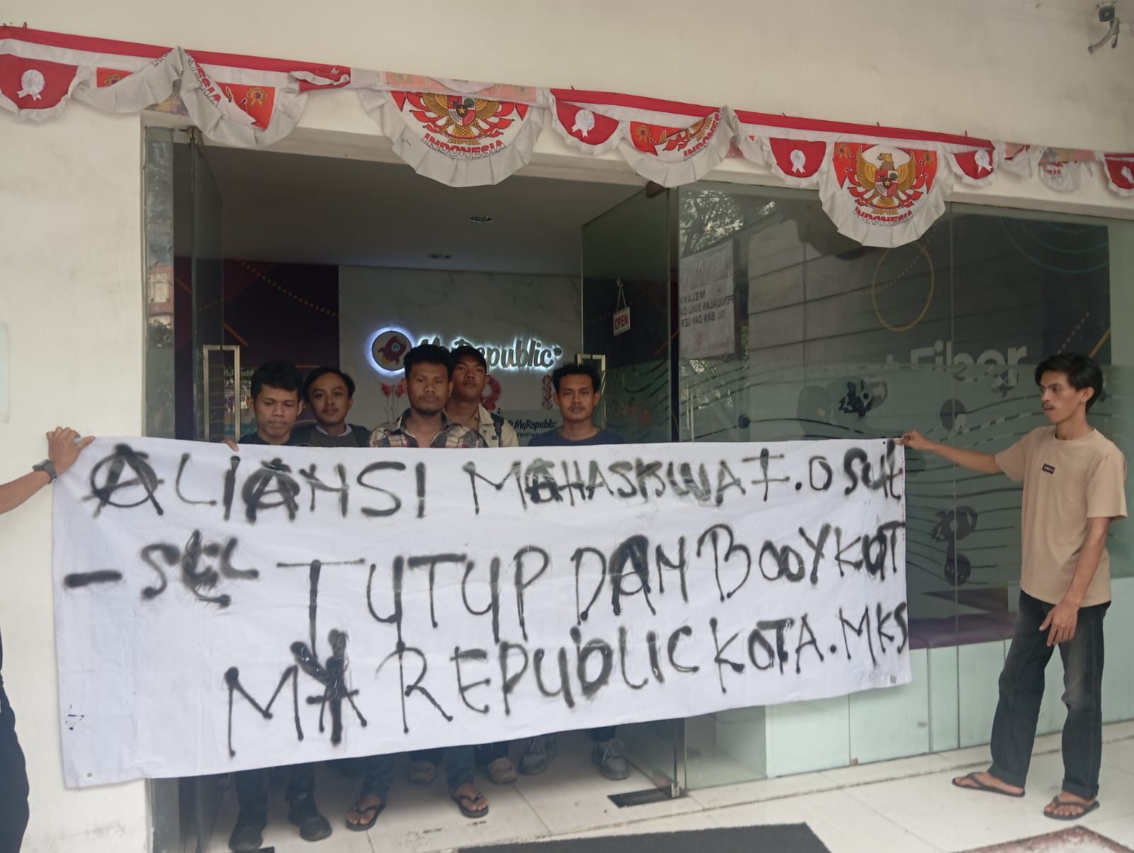 Tutup dan Boikot Aktivitas MyRepublic, Aliansi Mahasiswa Desak Pengusiran Vendor Asing di Makassar
