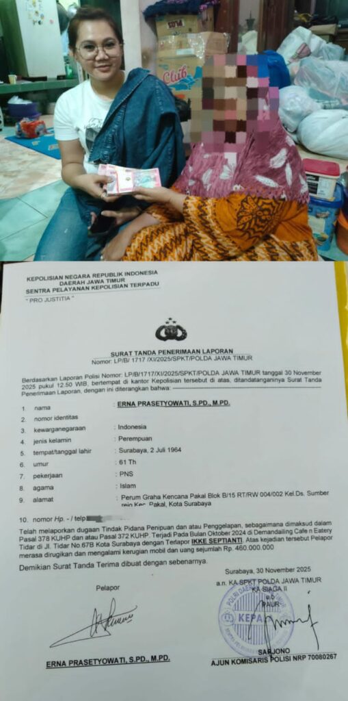 Ikke Septianti Warga Desa Bogem Magetan Resmi Di Laporkan Ke Polda Jatim Atas Dugaan Penipuan Dan Penggelapan