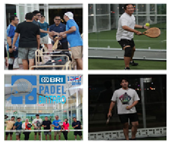 BRI Bintaro Gelar Olahraga Padel Bersama Nasabah Merchant Ayam Kelopoe