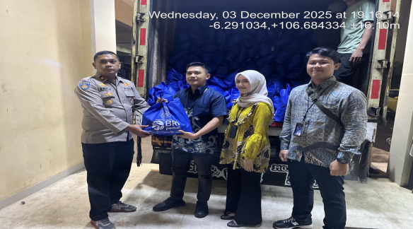 Sinergi BRI BO BSD dengan Polres Tangerang Selatan Salurkan Bantuan Sembako kepada Masyarakat