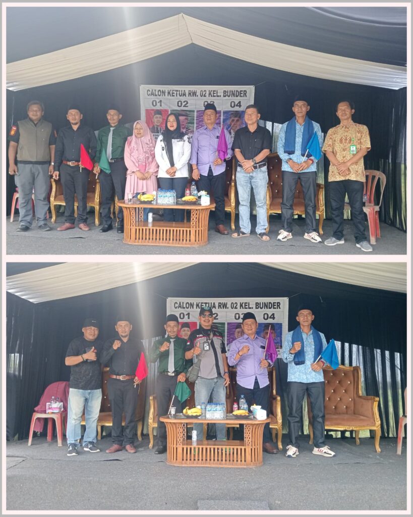 Mengungguli rivalnya No.1, No,2 dan No.4 Akhmad Sopian’ No.3 Terpilih menjadi ketua RW. 02 Kel.bunder . Kec Cikupa Masa bakti 2026 – 2029