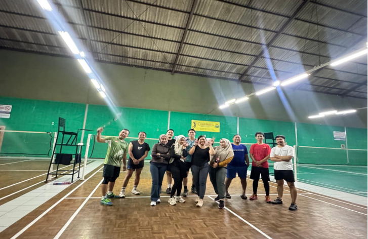 BRI Kantor Cabang Tangerang Merdeka Gelar Latihan Badminton Rutin untuk Jaga Kebugaran dan Kebersamaan Insan BRILiaN