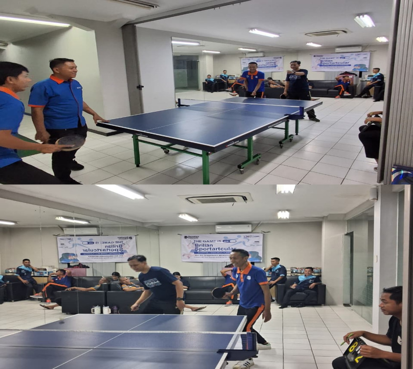 Sportivitas Menggema, BRI Kanca Tangerang Merdeka Gelar Pertandingan Tenis Meja BRILIAN SPORTARTCULAR 2025