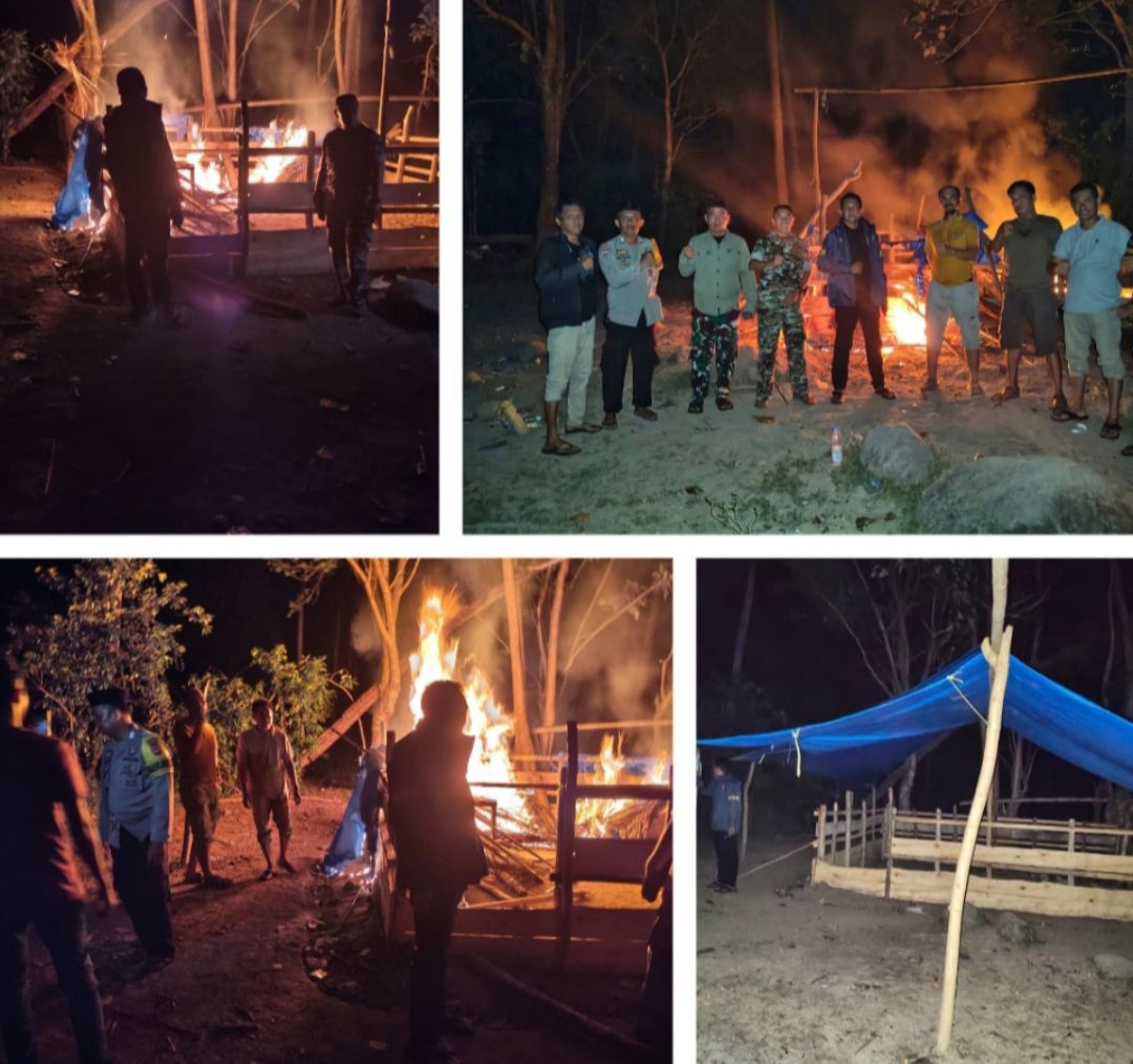 Polsek Ujung Loe Bakar Arena Sabung Ayam di Desa Seppang, Propam Siap Selidiki Dugaan Keterlibatan Oknum