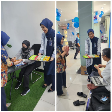 BRI BO Ciputat Berbagi Jajanan UMKM di Hari Ulang Tahun ke-130 BRI