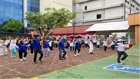 Perkuat Sinergi dan Gaya Hidup Sehat,BRI BO Jakarta Jelambar Gelar Senam Bersama RSSH