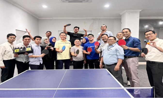 Semarak HUT BRI ke-130,BRI KC Jakarta Jelambar Gelar Lomba Tenis Meja Pekerja Supervisi