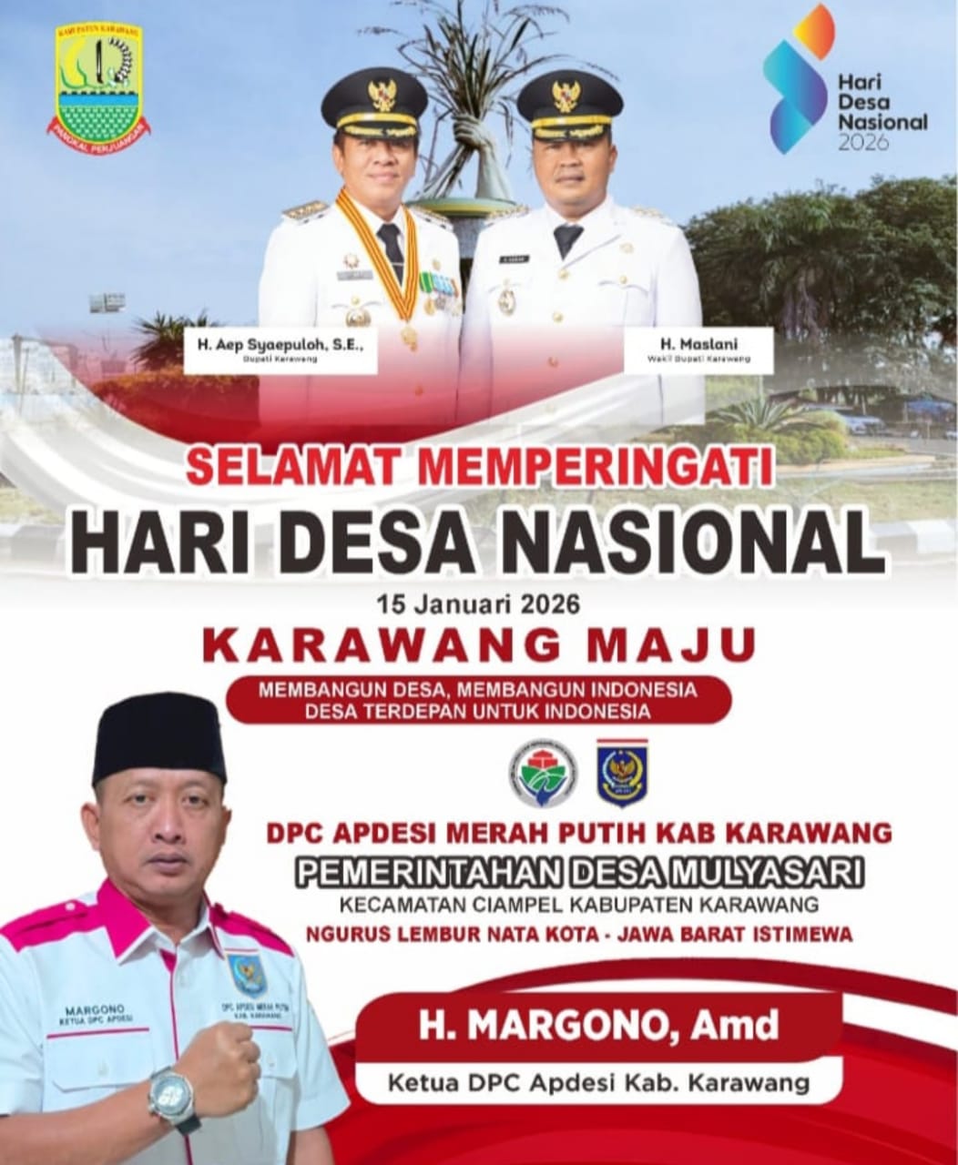 Peringati Hari Desa Nasional 2026, DPC APDESI Karawang Tegaskan Komitmen Membangun Desa dari Pinggiran